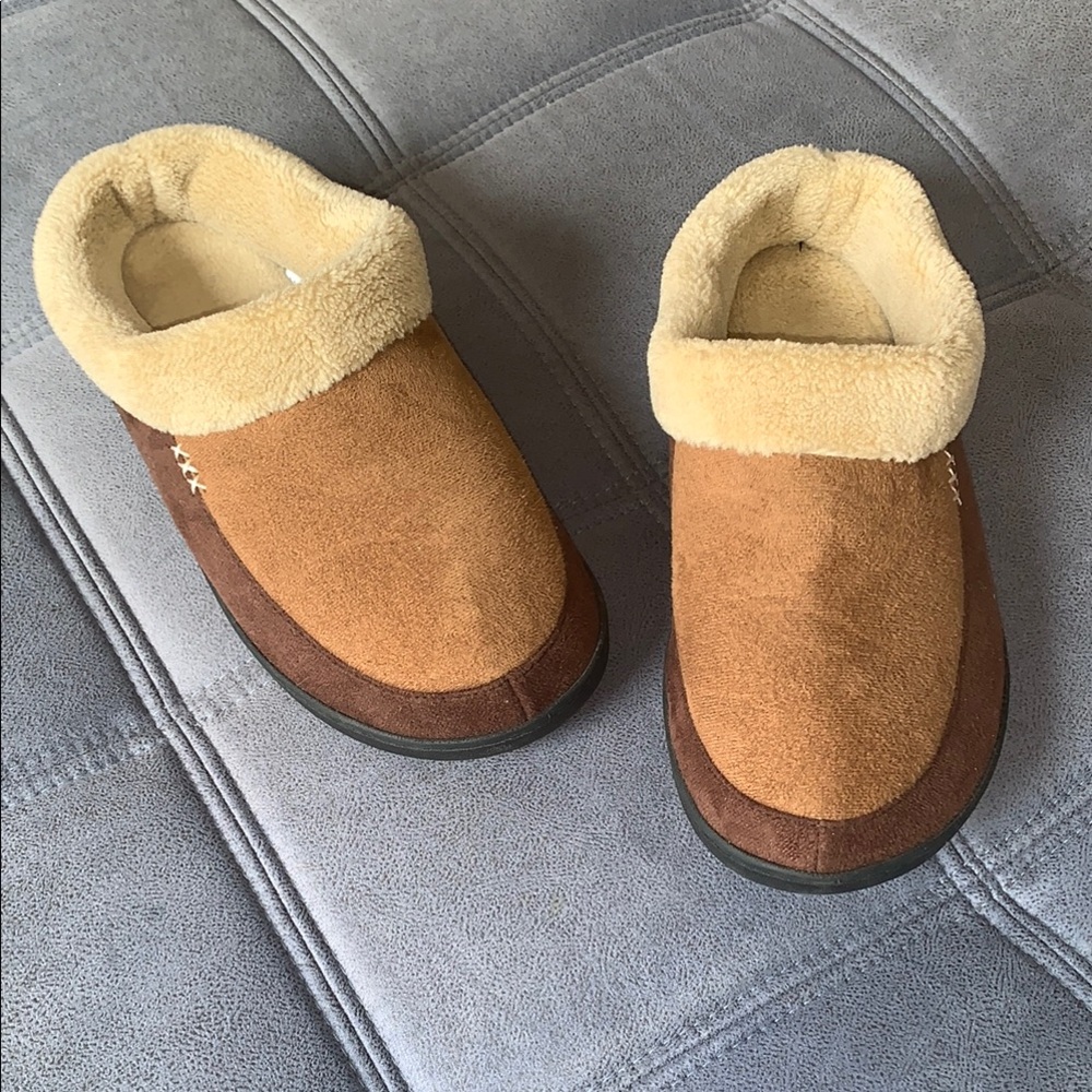 Cozy Brown and Tan Slippers